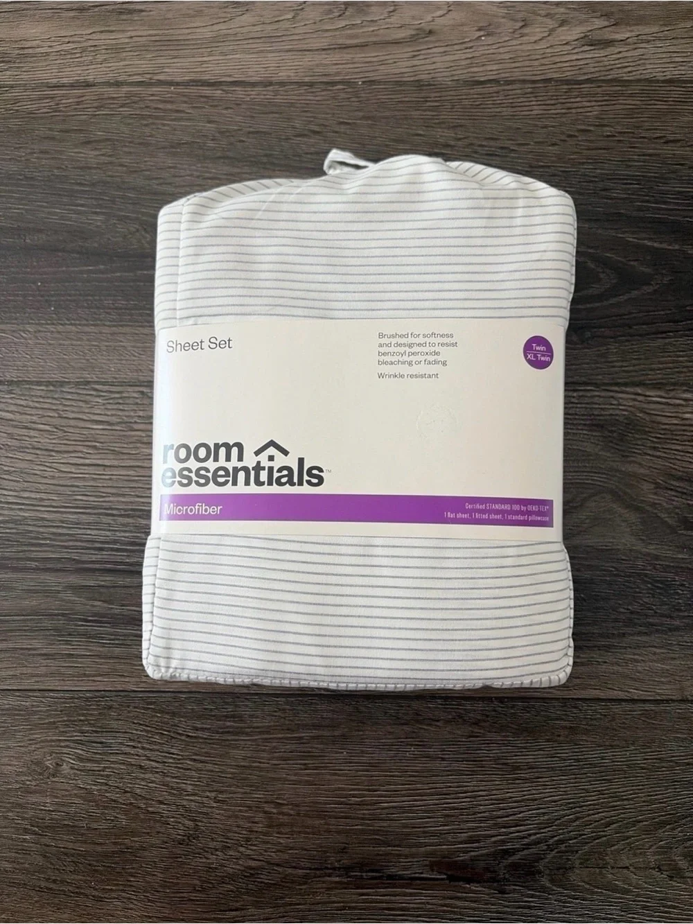 Room Essentials Target Twin / Twin XL Microfiber Sheet Set - Blue Pinstripe